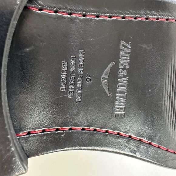 ZADIG & VOLTAIRE Laureen Roma Studs Leather Ankle Women Boot $448 New Sz 40 - Picture 8 of 9